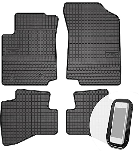moto-MOLTICO Gummimatten Auto, 4-teiliges Set, Allwetter Gummi Fußmatten, Antirutsch & Wasserfest Autoteppiche - passend für Citroen C1 II Peugeot 108 Toyota Aygo II ab 2014