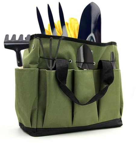 Ledeak Giardinaggio Porta Utensil, Resistente All'usura e Impermeabile Durevole Borsa Portautensili Grande Ispessimento Attrezzi Porta Tasche Regalo per il Giardiniere