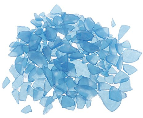 Milageto Bulk 500g Crafts Seeglas Mattiertes Klares Strandglas für Die Schmuckherstellung Bastelprojekte DIY Schmuck, Meerblau, 1-4cm