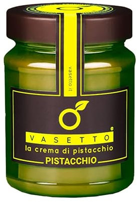 Crema spalmabile di Pistacchio Artigianale Senza Zucchero - Vasetto - Crema di Pistacchio puro 60% Proteica e Vegana Sugar Free, senza Latte e derivati
