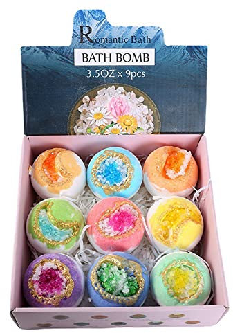 CANDeal Badebomben Ultra Lux Geschenkset ? 9X 100g Brause mit natürlichem Meersalz und ätherischen Ölen ? Beste Geschenkidee für Geburtstag, Mama, Mädchen, Ihn, Kinder
