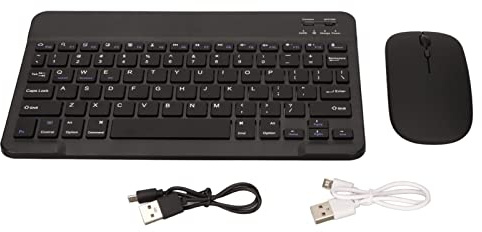 Kabellose 10 Zoll Ultradünne 2,4-G-Bluetooth-Tastatur-Maus-Kombination, Wiederaufladbare Dual-Mode-Tablet-Tastatur Mit Leiser DPI 800/1200/1600-Maus