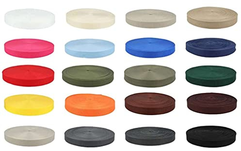 5 Meter Gurtband 100% Polypropylen Taschengurtband Bänder für Taschen (schwarz, 30 mm Breit)