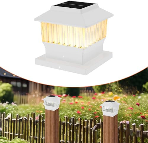 Involux Modern Solar Cap Lights #1 (Fits True 4x4, Nominal 4x4 & 6x6 Posts), 50 Lumens, Three Color Temperature Options, Outdoor Deck Fence Light, Waterproof, White, 1 Pack