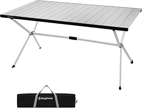 KingCamp Campingtisch Camping Rolltisch Klapptisch Garten Falttisch Alu 146x80cm