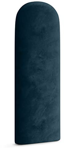Muralo - Paneles ovalados acolchados para cabecero de cama, para decoración de pared, para dormitorio o salón, como cojines lumbares, modernos (azul oscuro, 30 x 60 cm)