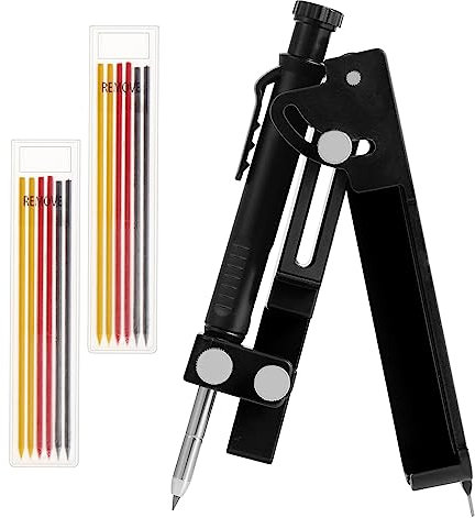 Faankiton Marqueur de ligne stylo à trou profond crayon de construction crayon de charpentier - Pour le travail du bois - Bricolage - Noir