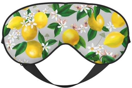Schlafmaske, Augenmasken für Schlaf, Schlafmasken für Frauen und Männer, Verdunkelungs-Augenabdeckungen für Reisen/Schlafen, Kiwi-Zitronen-Augenmaske