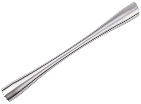 Mikinona Stainless Steel Handle Muddler for Crushed Ice and Cocktails Barware Tool for Mixing Drinks for Home Bars and