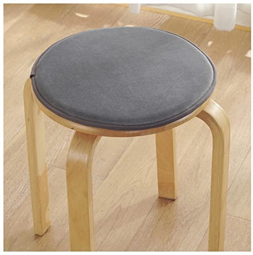 Rutschfestes, rundes Sitzkissen für Küchenstuhl, 40 cm, Grau, 2 Packungen, Schaumstoffkissen, rutschfest und bequem, ideal für Zuhause und Büro