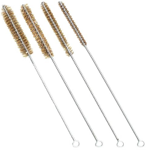 4 spazzole metalliche, set di spazzole in ottone, spazzola in acciaio, spazzola per la pulizia dei tubi in ottone, spazzola per la pulizia dei tubi, spazzola metallica in acciaio inox, utilizzata per