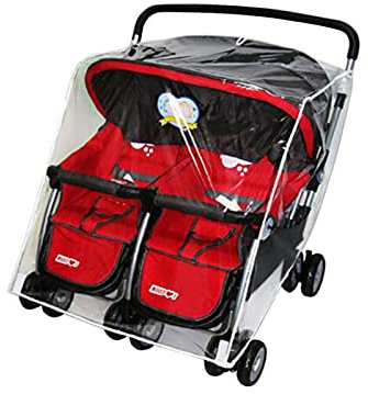 de lluvia para cochecito doble - Protector de lluvia para cochecito de lado a lado, Protector de lluvia universal de PVC, Cubierta de lluvia universal para cochecito de lado a lado, Ac