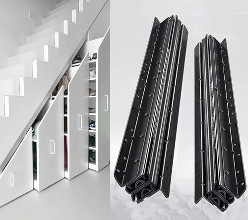 YJINGRUI Undermount Heavy Duty Drawer Slides, 16 Inch Bottom Mounted Full Extension Hidden Drawer Slides, 260lb Ball Bearing Metal Rails Track for Stairs, Wine Cabinets, Closets and Wardrobe