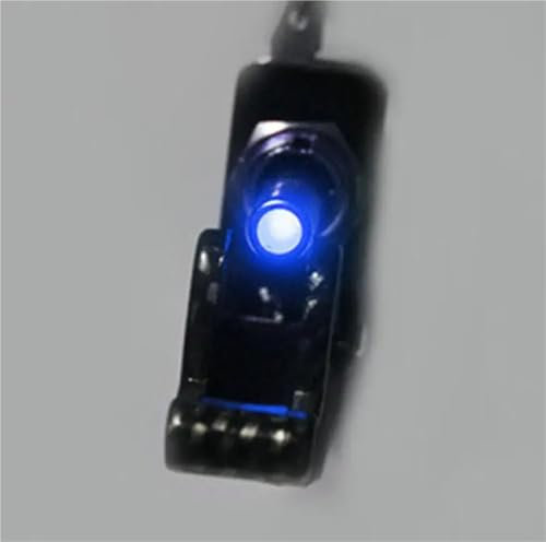 1Pcs 12V 20A SPST Kippschalter Wippschalter LED-Schalter mit Schutzhülle Auto Auto Abdeckung LED-Licht Kippschalter Ein/Aus(Blue)