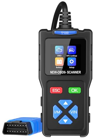 Appareil de diagnostic OBD2 - Diagnostic OBDII/EOBD - Appareil de diagnostic automobile OBD2 pour 97 % des véhicules/voitures - Outil de diagnostic automobile - Dépannage - Lecteur de code d'erreur du