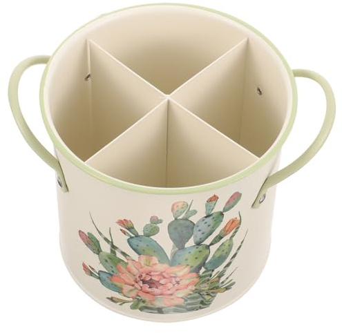 Baluue Portautensili per Bacchette da Cucina Grande in Materiale Robusto Portaoggetti Organizer per Posate e Cucchiai Porta Bacchette da Muro con Motivo Decorativo per Cucina Ordinata