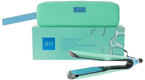 ghd Chronos Max - Plancha de Pelo Profesional con Placas 85% más Anchas | Peinado 3x veces más rápido, más brillo, sin daño por calor extremo - Para cabello largo, grueso o rizado - (Enchufe Europeo)