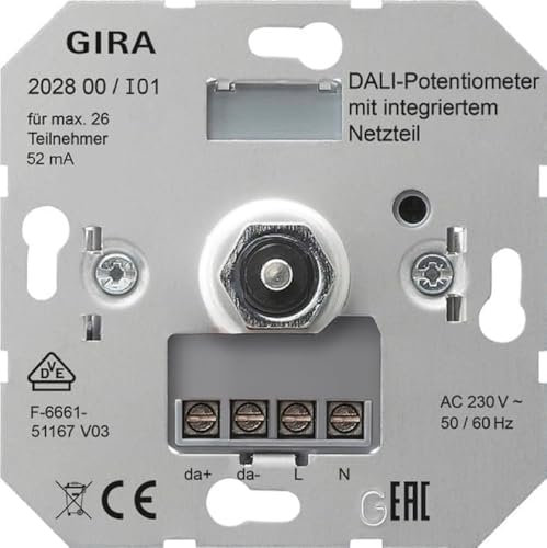 GIRA 202800 Dimmer Dimmer und Einbauschalter Metallisch