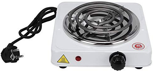 Estufa eléctrica, mini estufa eléctrica portátil para el hogar de 1000 W, placa calefactora para café, té, blanco, controles de temperatura, para muchos tipos de alimentos(UE 220-240 V)