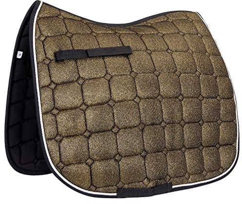 Nobleza - Schabracke für Pferd, ideal zum Springen, Wattepads, Haltegurte mit Verschluss (Schwarz)