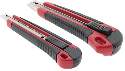 meistercraft Cuttermesser Set 8-tlg. 18mm und 9mm + Ersatzklingen Abbrechmesser Teppichmesser