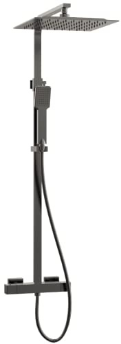 Essebagno Quartos 300 Duschsäule grau gun metal mit Thermostat