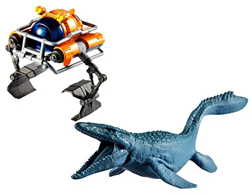 Matchbox Jurassic World, Dino-Transporter, Spielzeugfahrzeug für Kinder ab 3 Jahren, enthält einen Mini-Dinosaurier zum Transport