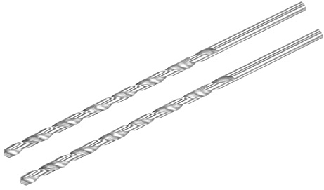 sourcing map 2 Stk. HSS Spiralbohrer (Hochgeschwindigkeitsstahl) Extra lange Twist Bohrer 6mm Bohrdurchmesser 200mm Länge