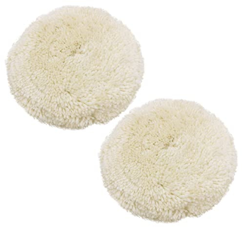 WANGCL 2 Packungen Woll-Polierpads 11,4 cm 115 mm Klettverschluss Auto Polierset Polierscheibe für Bohrkörper Reparatur Polieren