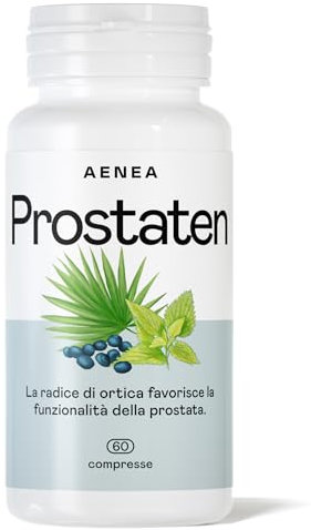 Prostaten - SERENOA REPENS 640mg - Rapido Benessere Prostata Uomo - L'unico Potenziato con Alto dosaggio Naturale di Ortica - Saw Palmetto, Regolare Funzionalità Tratto Genito-Urinario - 60 cps Aenea