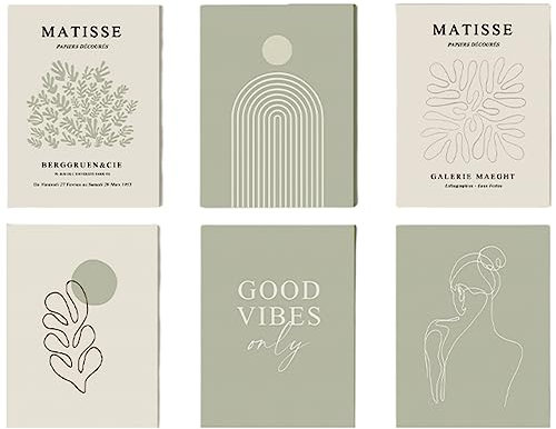 Lslandmood Bild Poster Set Abstrakt Kunst Wandbilder, Modern Leinwand Bild Wandkunst, Beige Wandposter Bilder Set, Deko Wandbilder Wohnzimmer Schlafzimmer, Ohne Rahmen