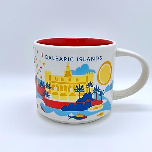 STARBUCKS You Are Here Collection - City Mug Kaffee Tasse Kaffeetasse Coffee Cup Keramik Porzellan Becher (Balearic Islands)