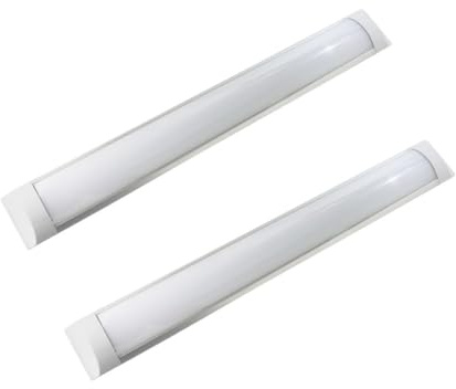 Jandei - Pack x 2 Pantalla LED 120 cm 36W y 4000 LM Luz Color Blanco Cálido 3000k Sustituye Fluorescente Led Tradicional, Ideal Cocina, Garaje