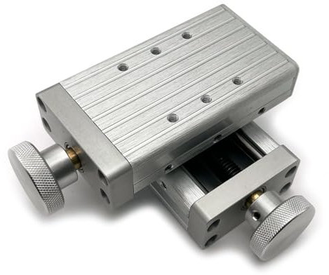 Toplionace Torche de Soudage Bidimensionnelle Glissière Mobile Support de Torche de Réglage Fin Table Croisée Support pour Pistolet de Soudage Axe XY Course du Curseur 60mm (B)