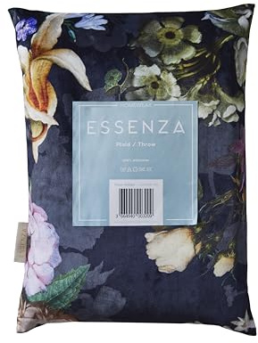 ESSENZA, Tapis Descente de lit, Modèle Fleurs, en velours polaire en polyester blanc, imprimé et doux au toucher, 60x90 cm, Non lavable et ne passe pas au sèche-linge