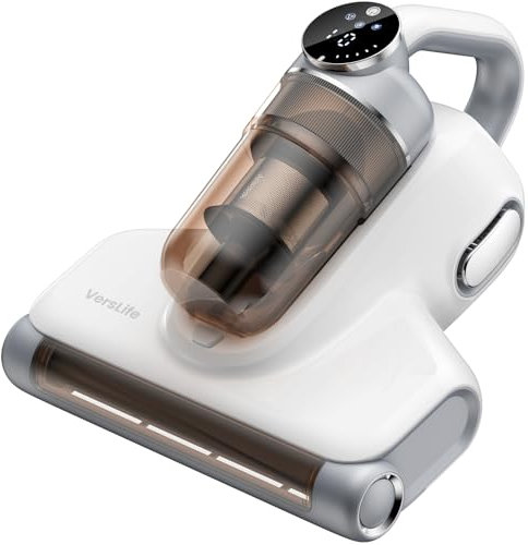 VersLife M6 Battimaterasso senza Fili, Sterilizzazione UV, 18000Pa Potente Aspirazione, Rimuove il 99,9% degli Allergeni, per Materassi, Letti, Divani e mobili Imbottiti, Ricarica di Tipo C
