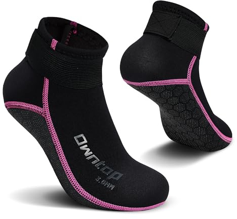 Owntop Neoprensocken, 3mm Neopren Socken für Damen Herren Warm Halten Tauchsocken Schwimmen Socken für Schwimmen, Schnorcheln, Segeln, Surfen Wassersport