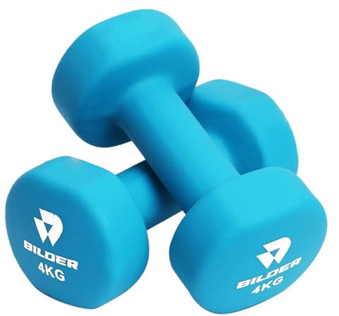 BILDER - Coppia Manubri Palestra 4kg, Forma Esagonale e Superficie Antiscivolo, Set Pesi Palestra per Allenamento a Bassa Intensità ed Esercizi di Tonificazione, Pesetti con Rivestimento in Neoprene