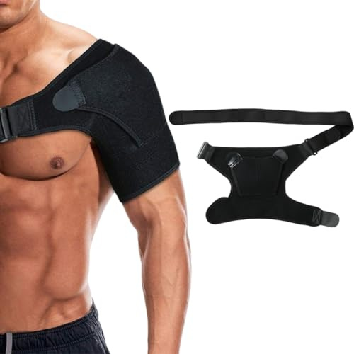 YAFLUG 1 Pezzi Tutore Spalla, Tutore Spalla Destra/Sinistra Uomo E Donna, Supporto Per Spalla Regolabile, Per Sollievo Dal Dolore Alla Spalla, Tendinite, Per Braccio Destro E Sinistro(Nero)