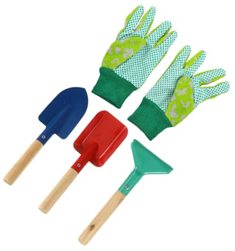 Milisten 5piezas Herramientas Jardinería Kit para Pala Rastrillo Guantes Juguetes Exteriores para Cumpleaños