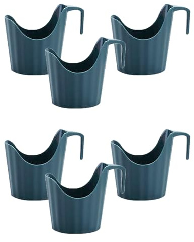 MUELODSIC Porta Bicchieri da Caffè in Plastico Blu 6 Pezzi Funzione Anti-scottatura e Angoli Lisci per Uso Casa e Caffetteria
