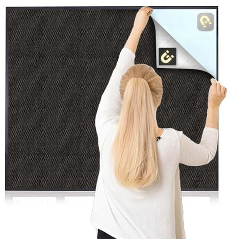 Blackout Blind,300 x 145 CM Stick on Blackout Blinds for Windows, No Drill Portable with 24 Magnets,Fits Any Size Shape Window Cover Film for Bedroom Dorm