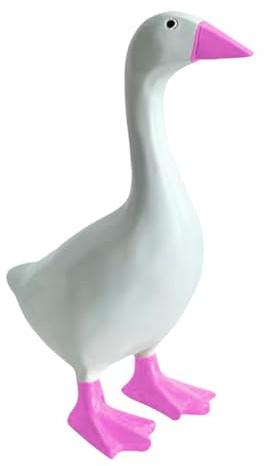 FQRDKT Duck Statue Duck Key Holder Lovely Stable Base Crafts Gifts Resin Ornament Desktop Decoration for Office Desktop Room Home