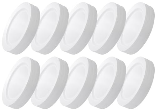 GRÄWE Kunststoffteller-Set in Porzellan-Optik, Ø 19 cm, spülmaschinengeeignet, 50er Pack leichte Teller, leichtes Geschirr, 50 Stück - Weiß - wiederverwendbar