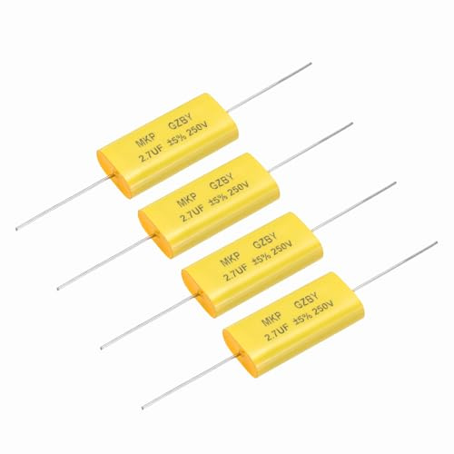 QUARKZMAN 4 Stück 2.7uF Frequenzweiche Kondensator 250V Audio Lautsprecher | Ungepolter Polypropylen MKP Folien Kondensator, Crossover