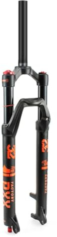 FKXSXAZ Forcella Ultraleggera per Mountain Bike da 26 Pollici, Ammortizzatore per Bicicletta 1-1/8 Shoulder Lock 27.5 29 Pollici MTB Forcella Anteriore Escursione 120 mm Nero (Colore: Tubo