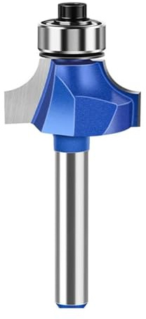 Set di punte for fresatrici arrotondate blu con gambo da 1/4 di pollice e gambo da 6 mm, punte for fresatrici in carburo for legno for la lavorazione del legno(6mmX21mm)
