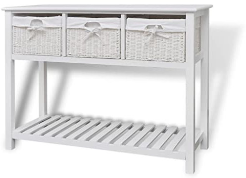 vidaXL Sideboard Landhaus Schrank Kommode Korbkommode Beistelltisch Anrichte