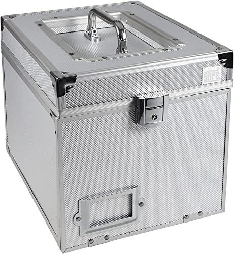 SAFE 6312 Alu Münzkoffer Nova Münzboxkoffer (leer) für 8 x Münzboxen-Schubladenelemente | Sammelkoffer | stapelbar | abschließbar | 210 x 220 x 265 mm