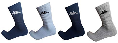 Kappa - 6-9 o 12 pares de calcetines de tenis originales, color blanco, 45-47